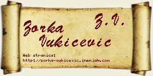 Zorka Vukičević vizit kartica